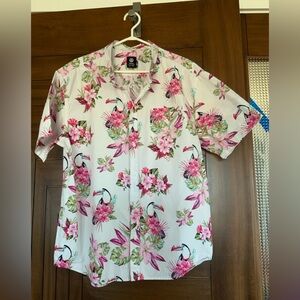 AMNESIA Short Sleeve Shirt, Sz XL